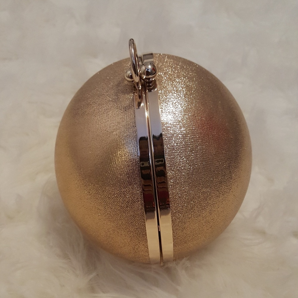 chi chi London metallic ball clutch bag